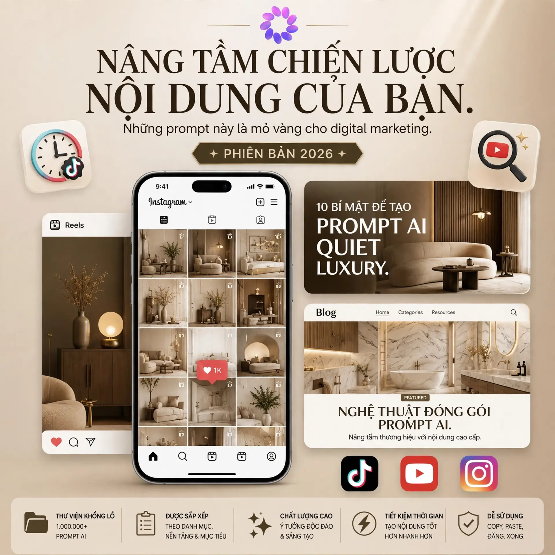 Bộ sưu tập prompt và sản phẩm số AI của NAM KHANH AI